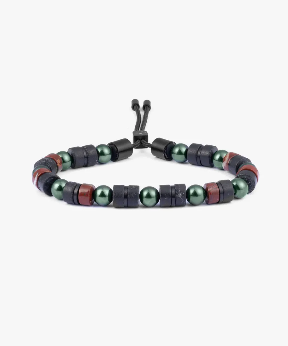 pig-hen-brontide-6mm-adjustable-koyasan-black-verstellbares-edelstein-armband-f- image 1