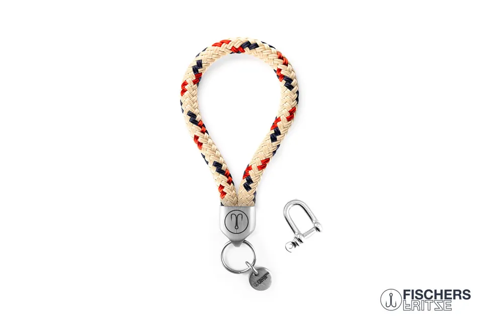 fischers-fritze-dicker-hering-s-nke-schl-sselanh-nger-beige-marineblau-rot image 1