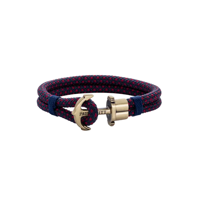 paul-hewitt-phrep-ankerarmband-messing-nylon-marineblau-rot-herren image 1
