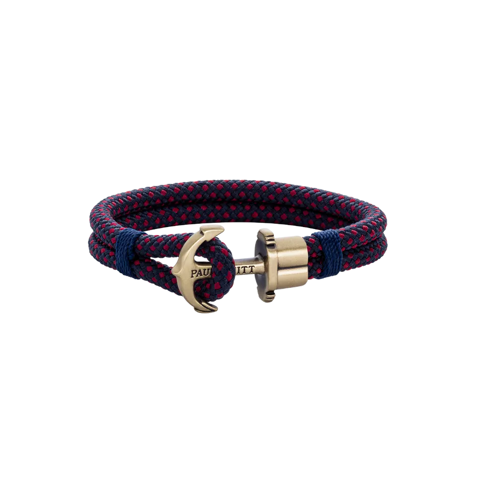 paul-hewitt-phrep-ankerarmband-messing-nylon-marineblau-rot-herren image 1