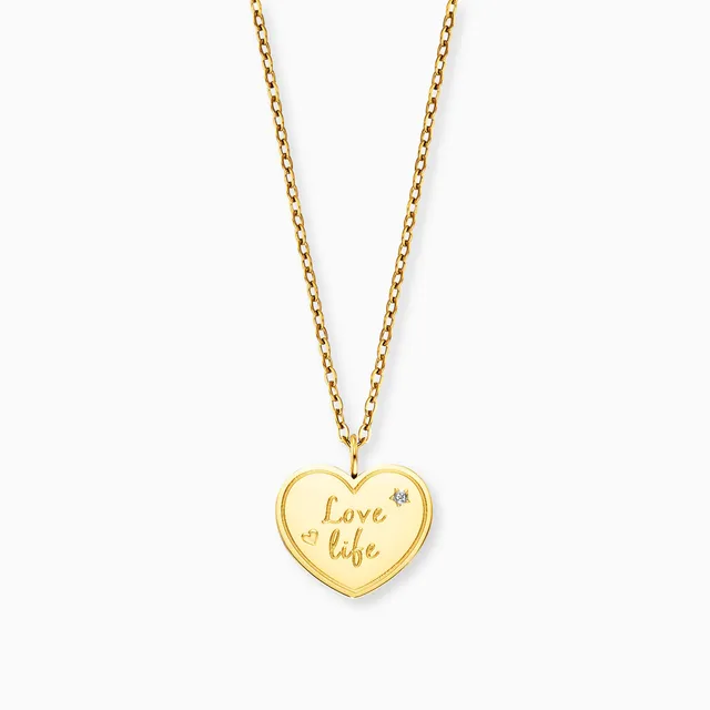 mysteel-by-engelsrufer-halskette-edelstahl-gold-mit-gru-karte-love image 1