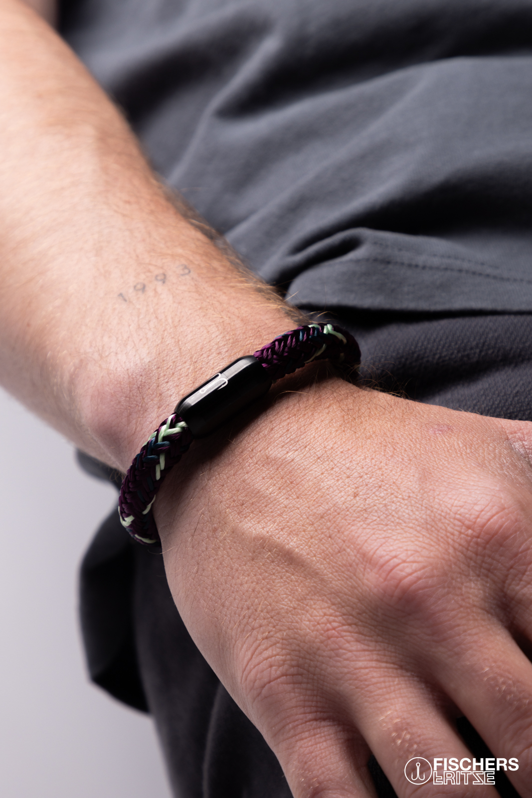 fischers-fritze-torpedomakrele-marlon-segeltau-armband-aubergine-mint-petrol image 6