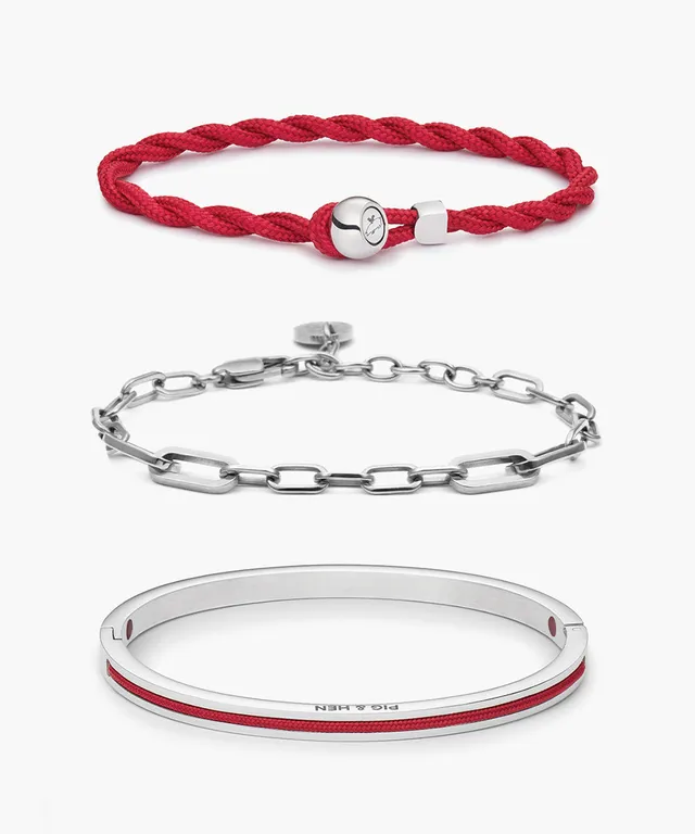 pig-hen-ed-raspberry-maya-lou-julie-armband-set-damen-rot image 1