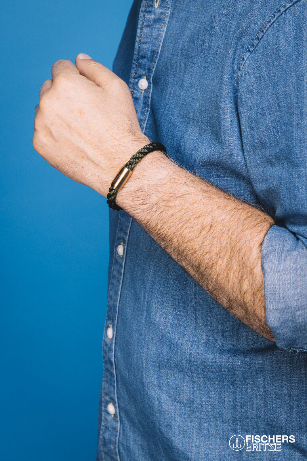fischers-fritze-k-nigsmakrele-flemming-segeltau-armband-olivgr-n-gedreht image 4