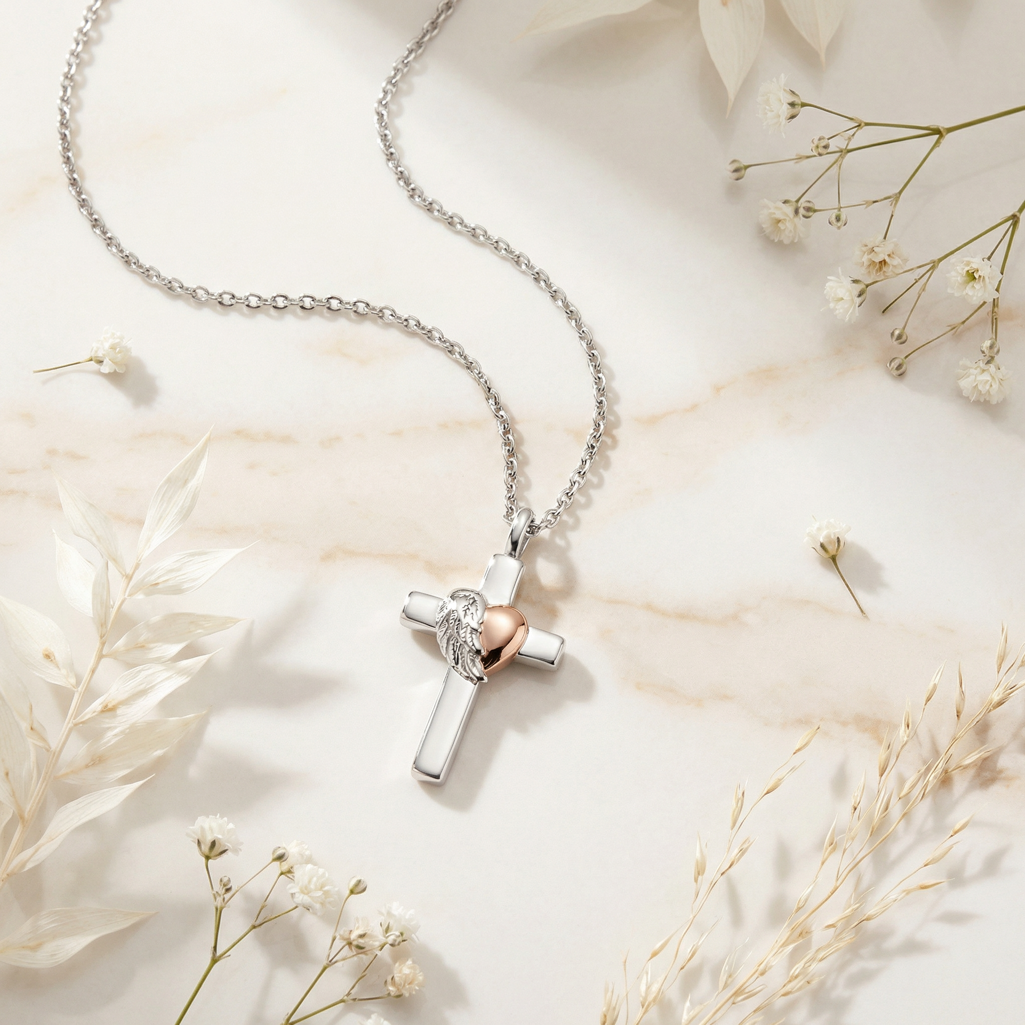 engelsrufer-halskette-925er-silber-kreuz-herzfl-gel-bicolor image 3