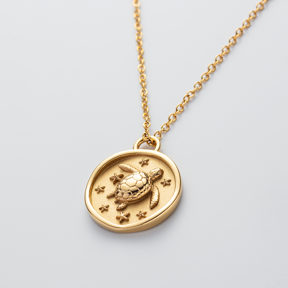 paul-hewitt-turtle-coin-halskette-gold image 4