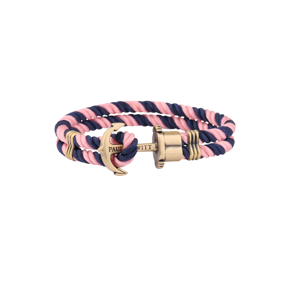 paul-hewitt-phrep-armband-messing-nylon-marineblau-rosa image 1
