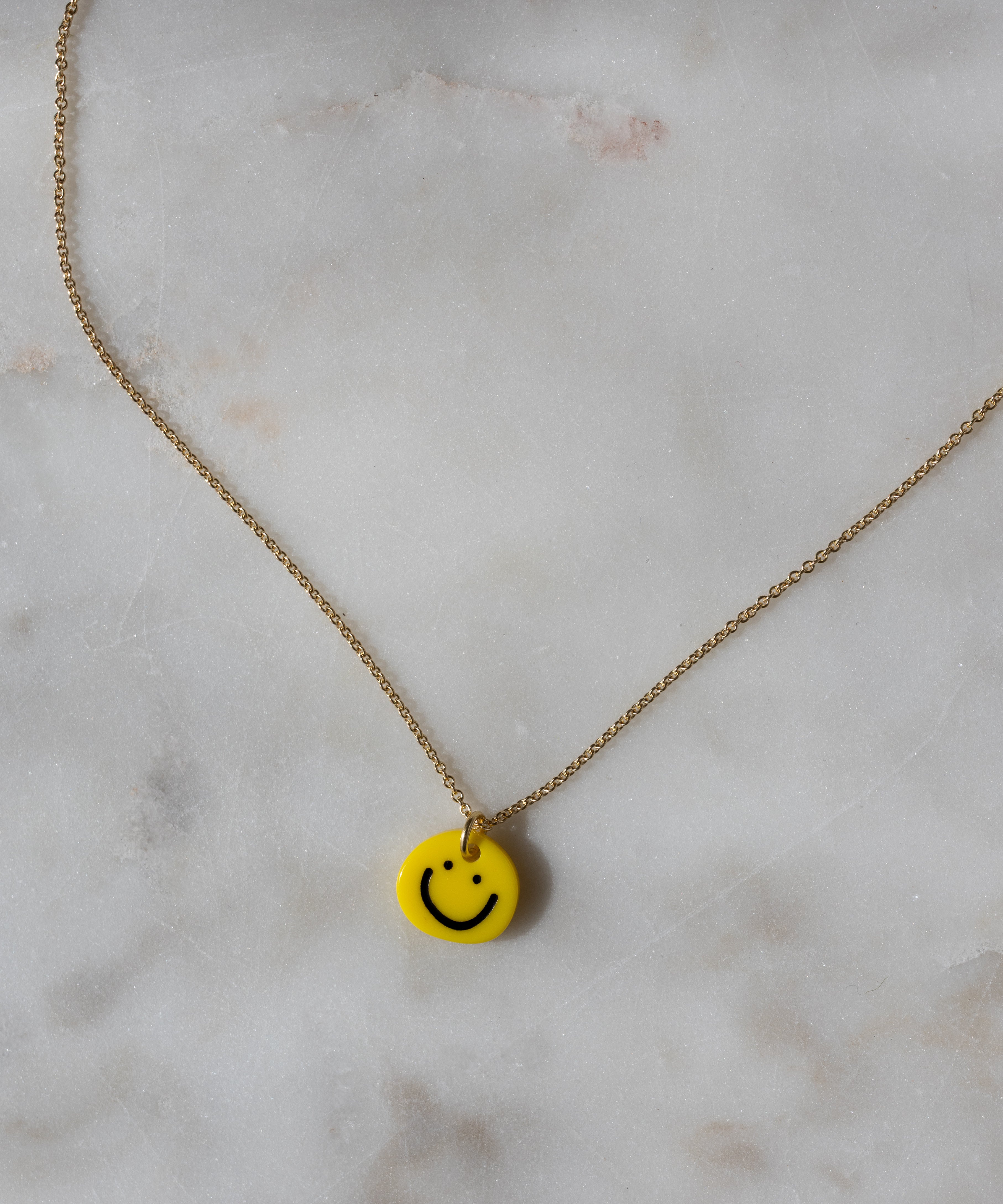 wald-berlin-smilie-yellow-halskette-handbemalter-gelber-smiley-anh-nger-43-cm image 2