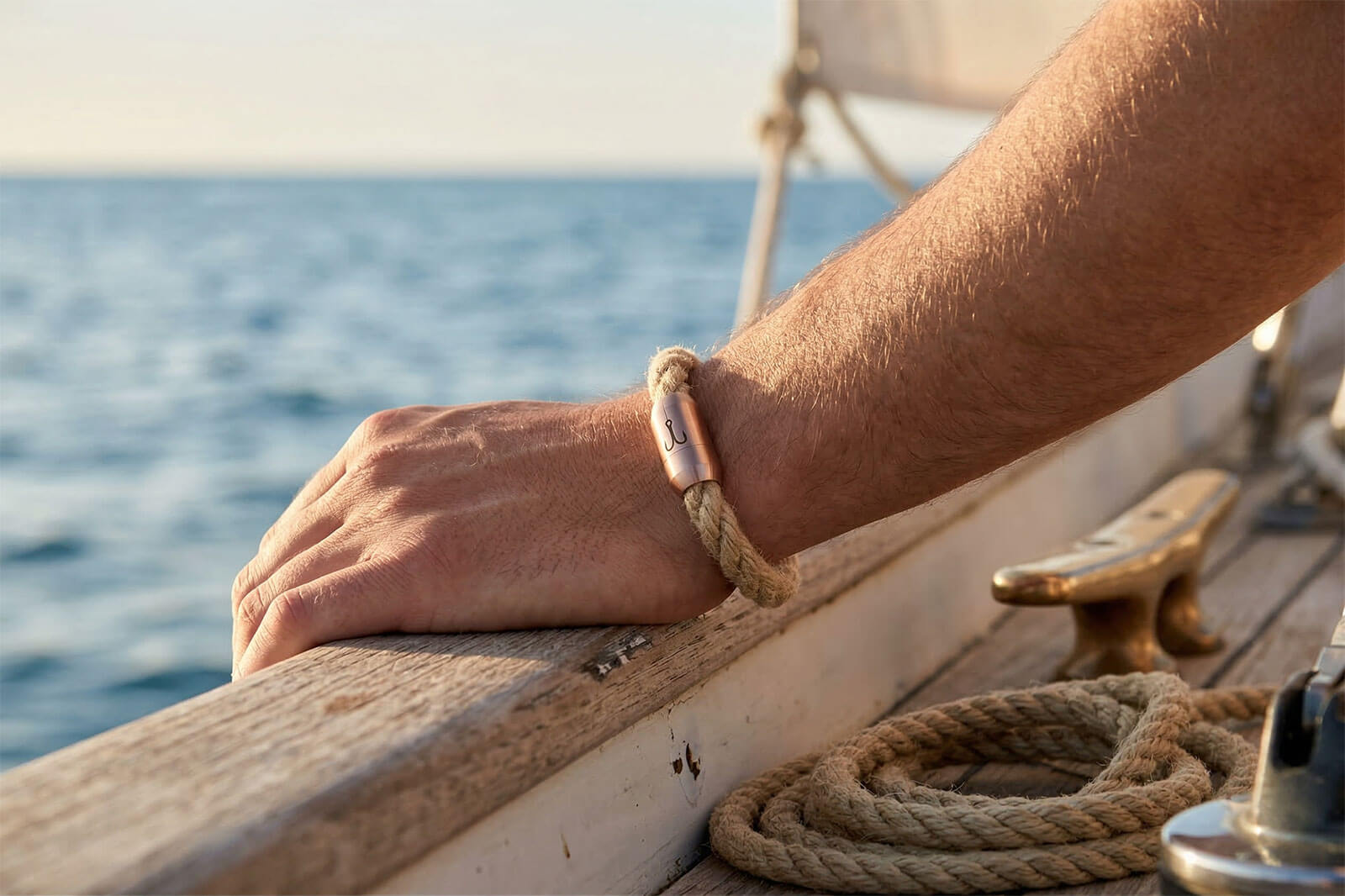 fischers-fritze-k-nigsmakrele-falk-segeltau-armband-natur-gedreht image 2