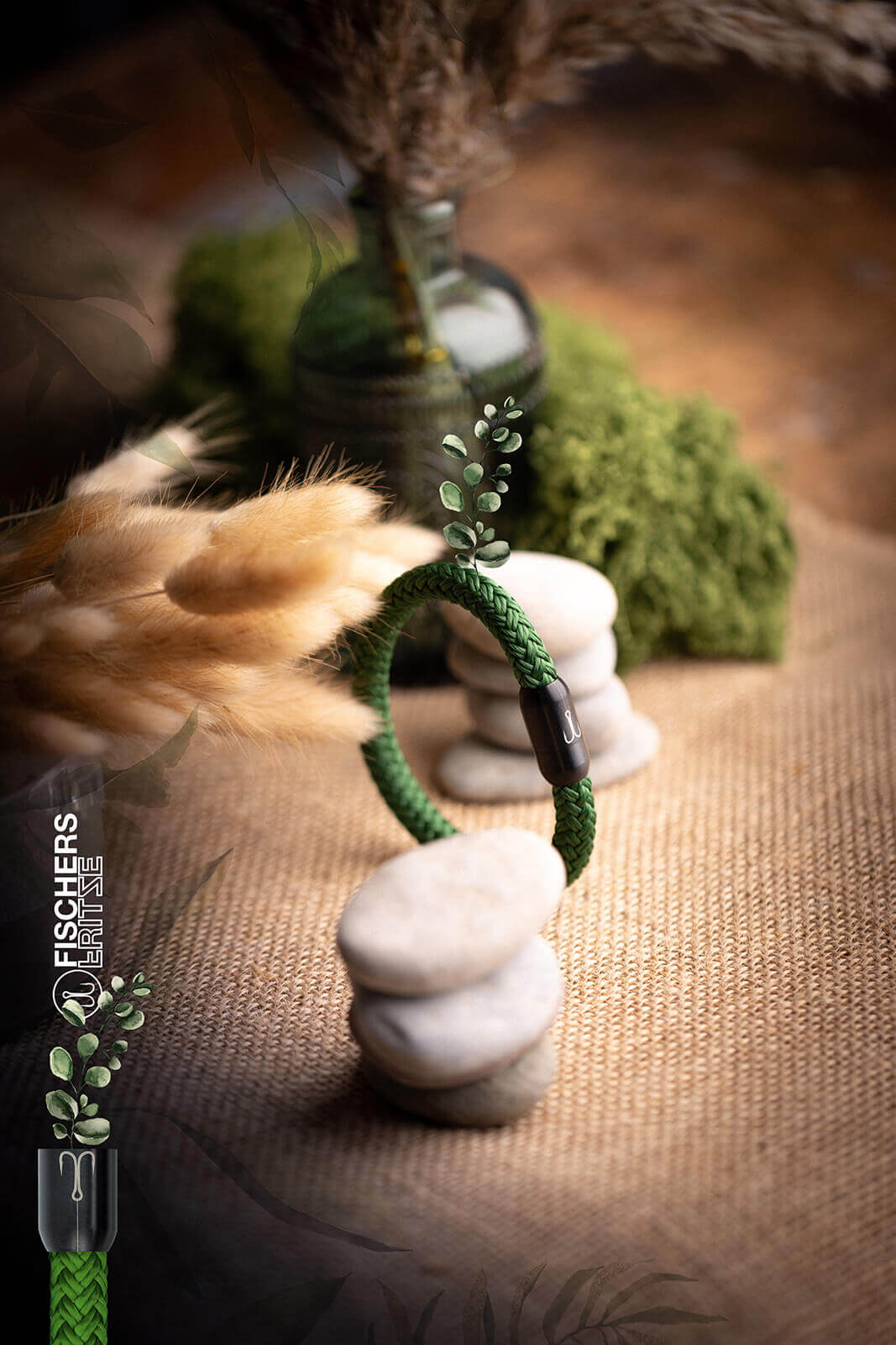 fischers-fritze-torpedomakrele-enno-segeltau-armband-grasgr-n-8mm image 3