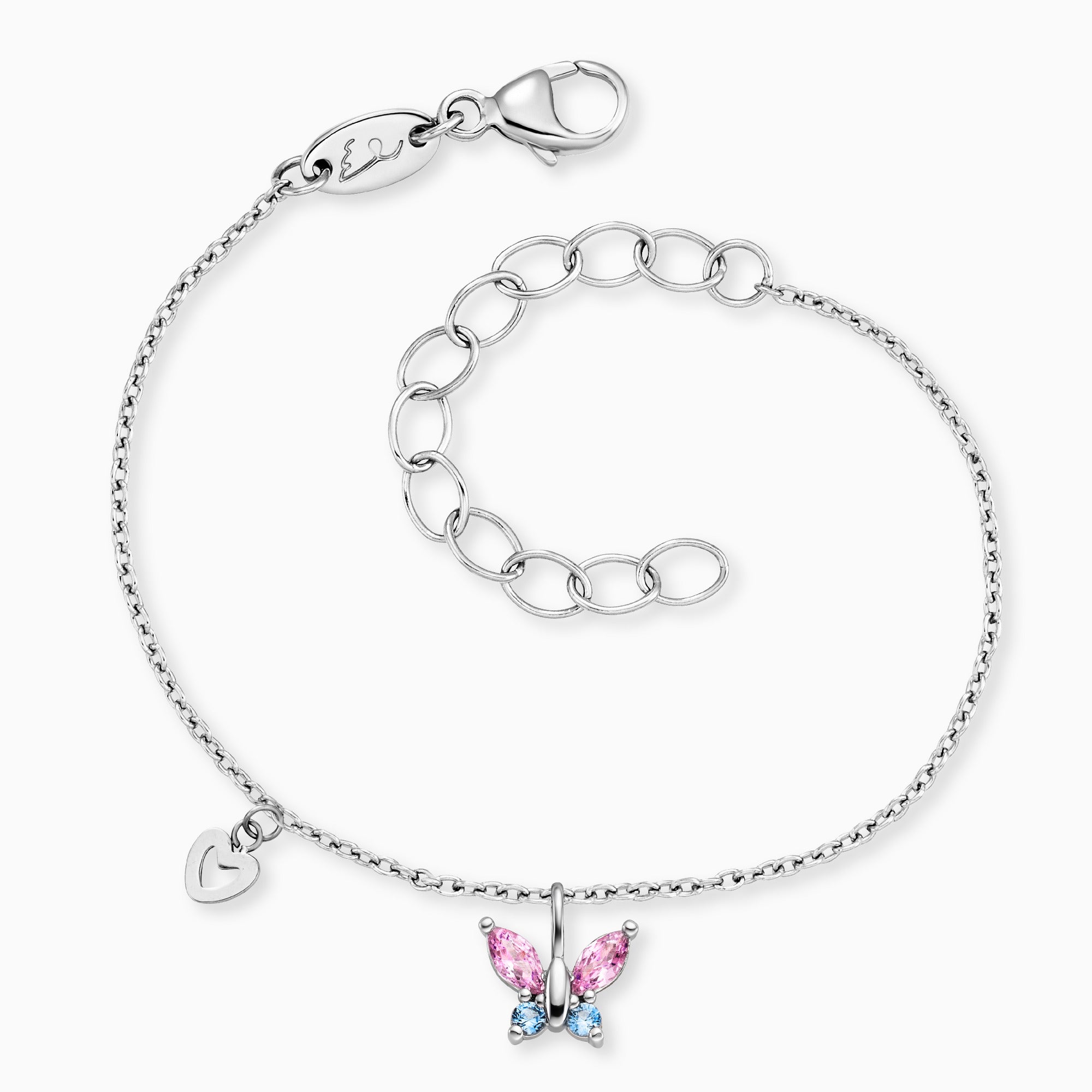engelsrufer-kinder-armband-edelstahl-herzengel-schmetterling-mit-zirkonia image 1
