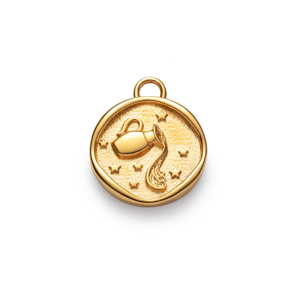 paul-hewitt-aquarius-charm-gold-zodiac-sternzeichen-anh-nger image 1