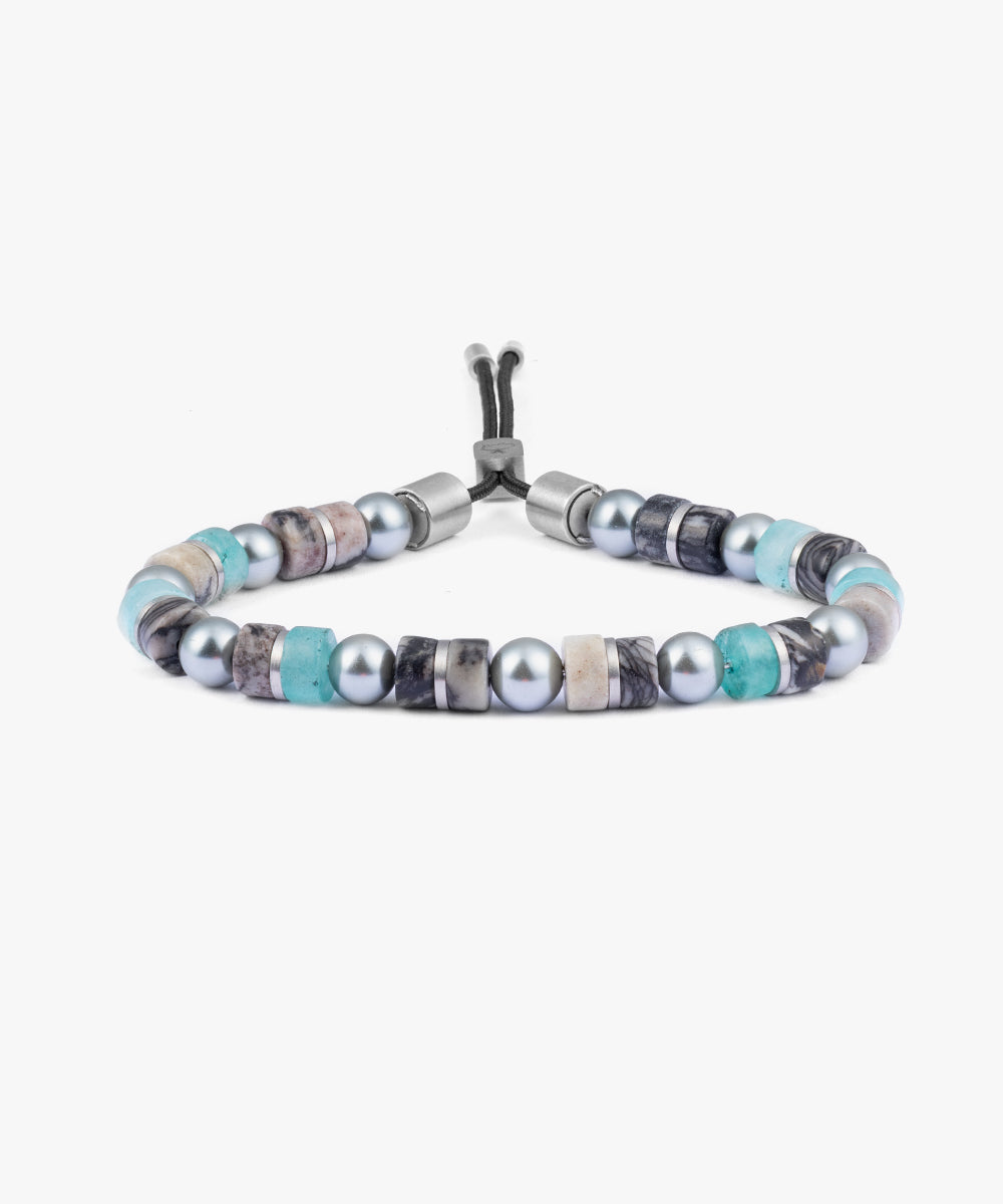 pig-hen-brontide-6mm-armband-verstellbar-hakodate-silber-blau image 1