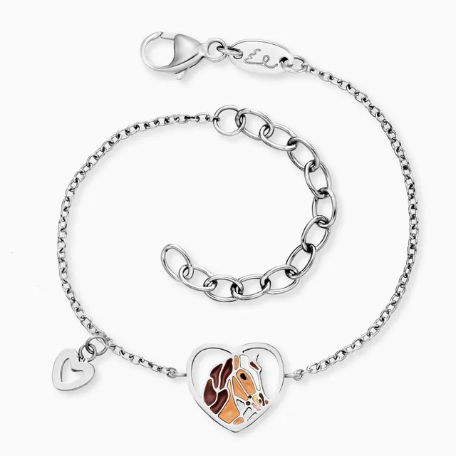 engelsrufer-herzengel-kinder-armband-edelstahl-pferd-emaille image 1