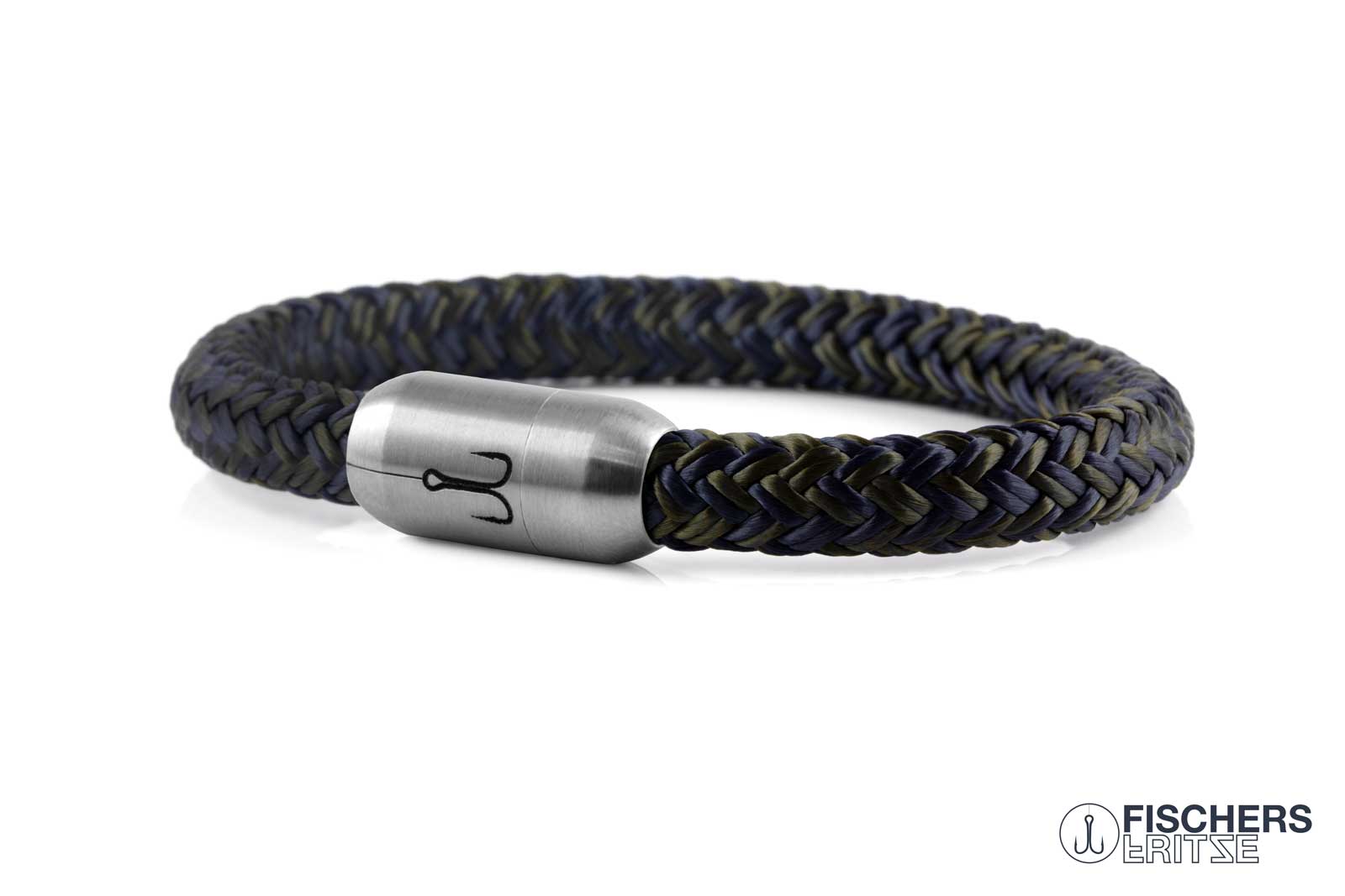fischers-fritze-makrele-richard-segeltau-armband-marineblau-olivgr-n image 1