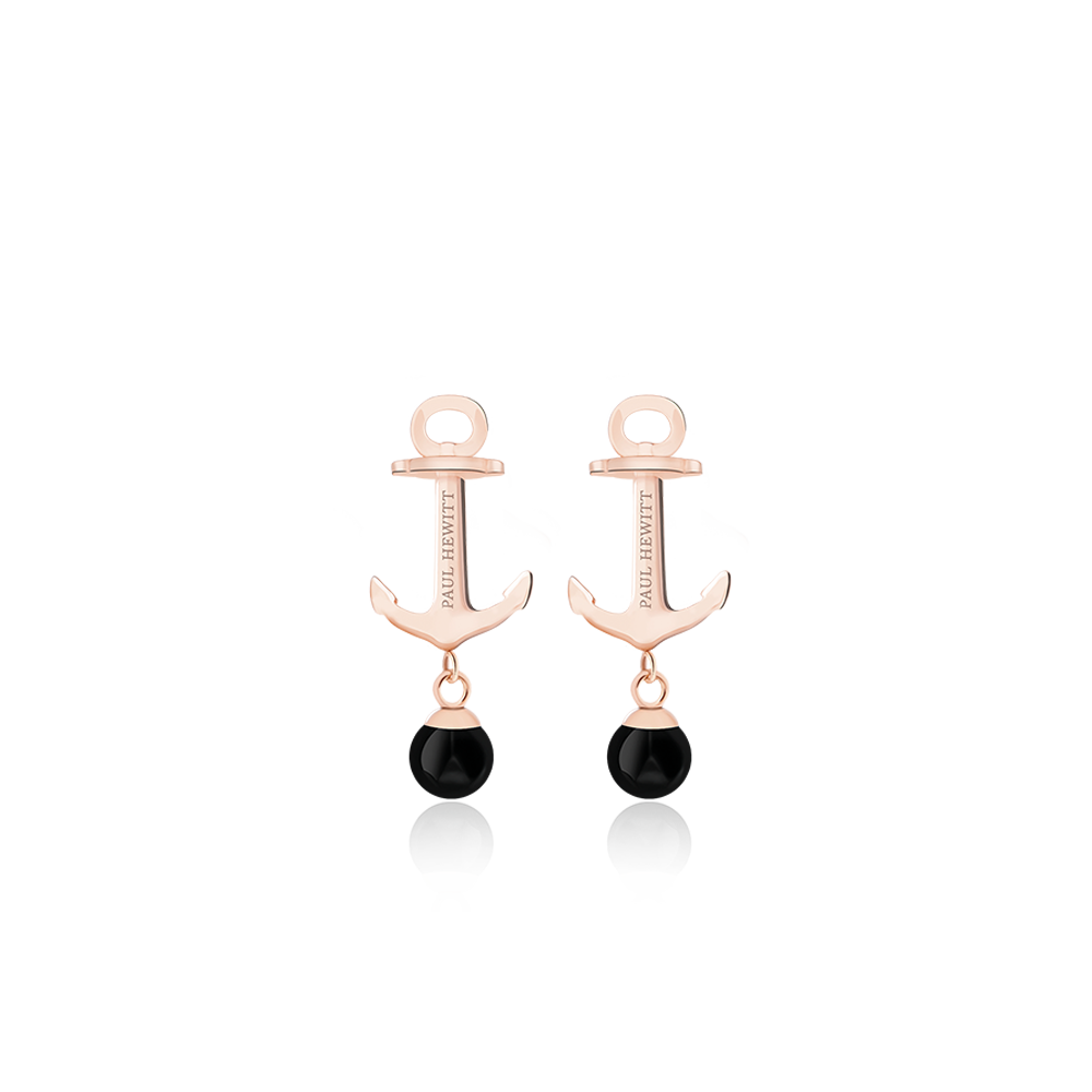 paul-hewitt-anchor-pearl-ohrstecker-ros-gold-onyx image 1