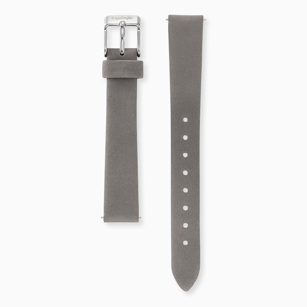 engelsrufer-armband-uhrenband-nubuk-leder-grau-14-mm-edelstahl-verschluss image 1