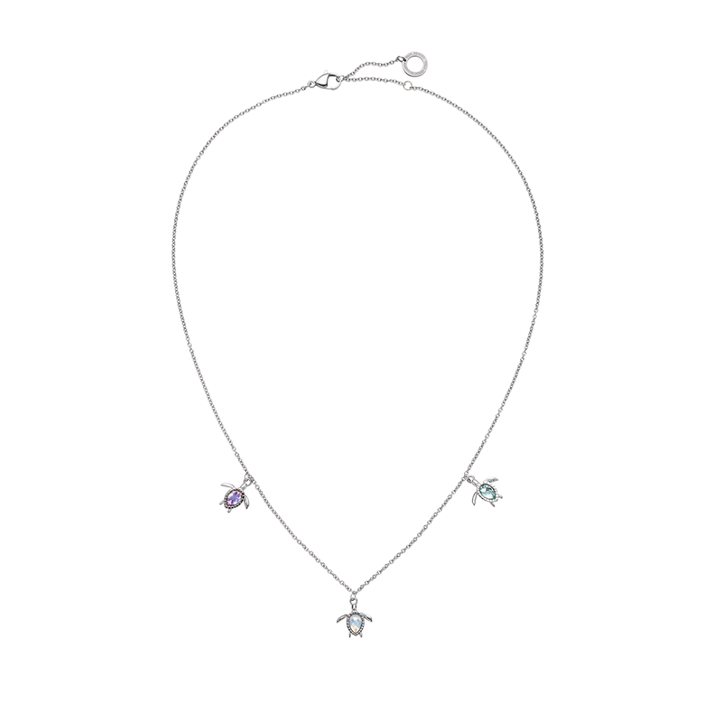 paul-hewitt-turtle-rainbow-halskette-silber-bunte-damen-kette-mit-schildkr-te image 1
