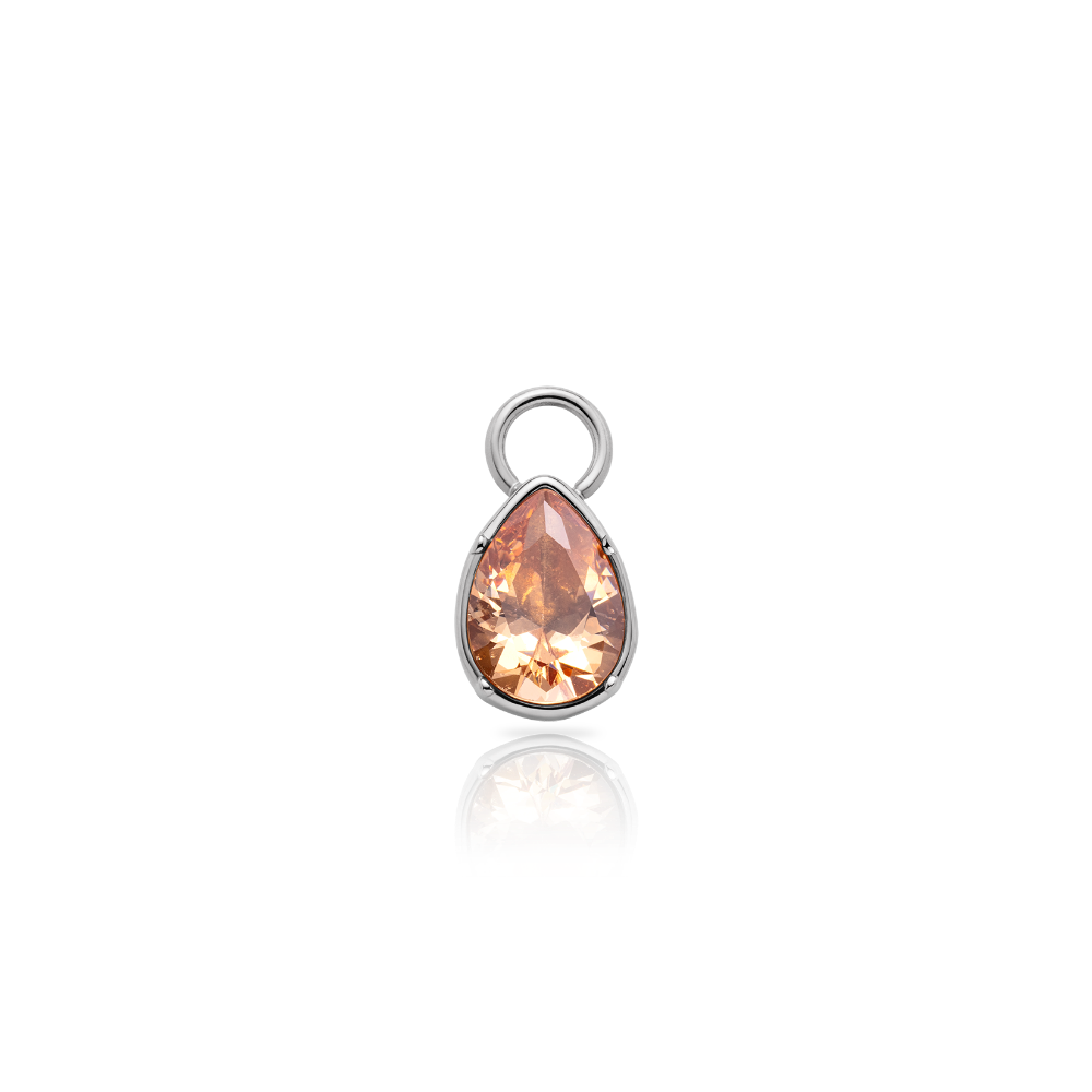 paul-hewitt-stone-charm-peach-silber-orangefarbener-edelstein-charm image 1