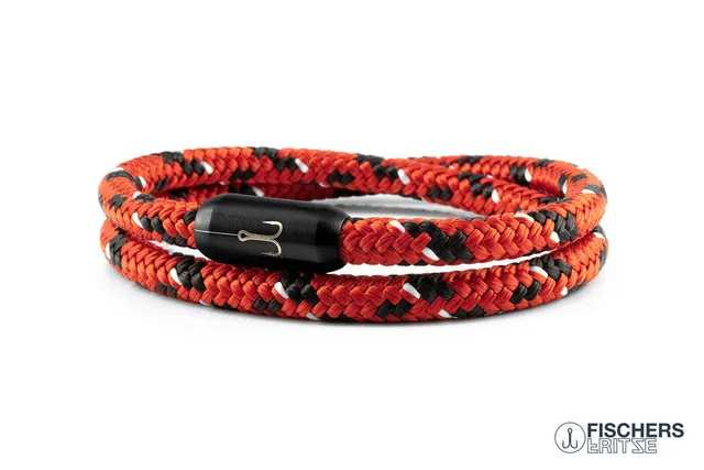 fischers-fritze-torpedogarnele-alwin-armband-coral-kaffeebraun-weiss image 1