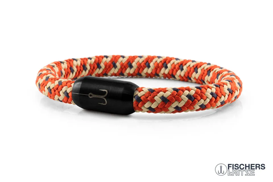 fischers-fritze-torpedomakrele-extrafein-elias-segeltau-armband-beige-coral-mari image 1