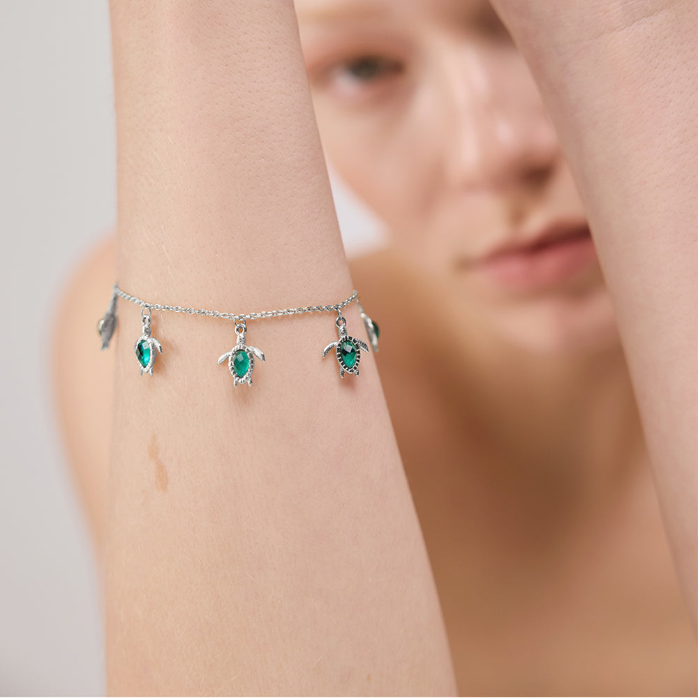 paul-hewitt-turtle-armkette-aquamarine-silber image 2