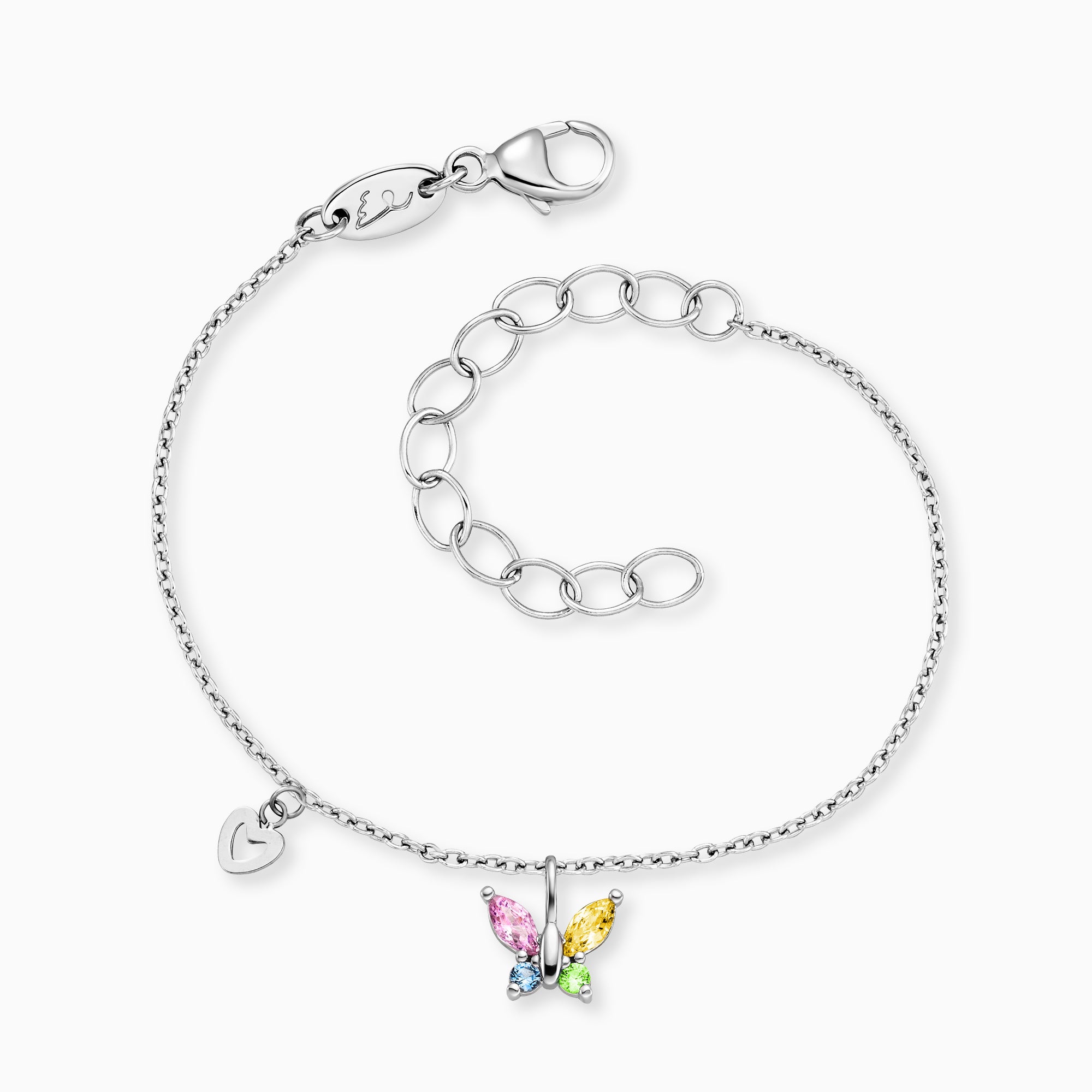engelsrufer-herzengel-kinder-armband-edelstahl-schmetterling-mit-zirkonia-multic image 1