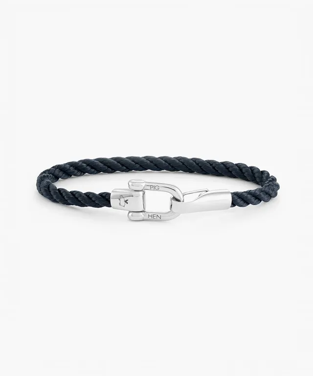 pig-hen-lobster-larry-navy-herren-seilarmband-silber image 1