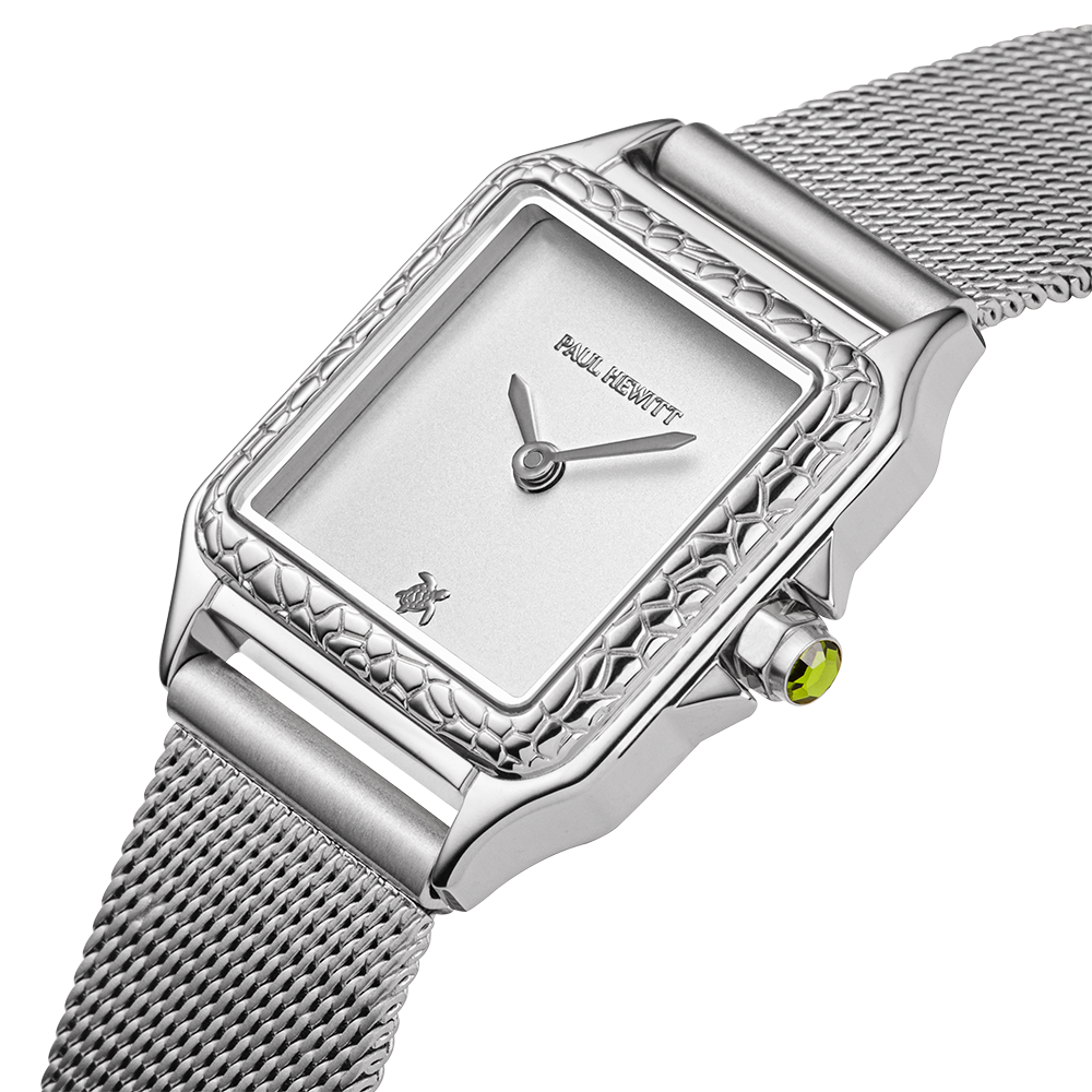 paul-hewitt-petite-tortue-white-silver-damen-uhr-turtle-collection image 2