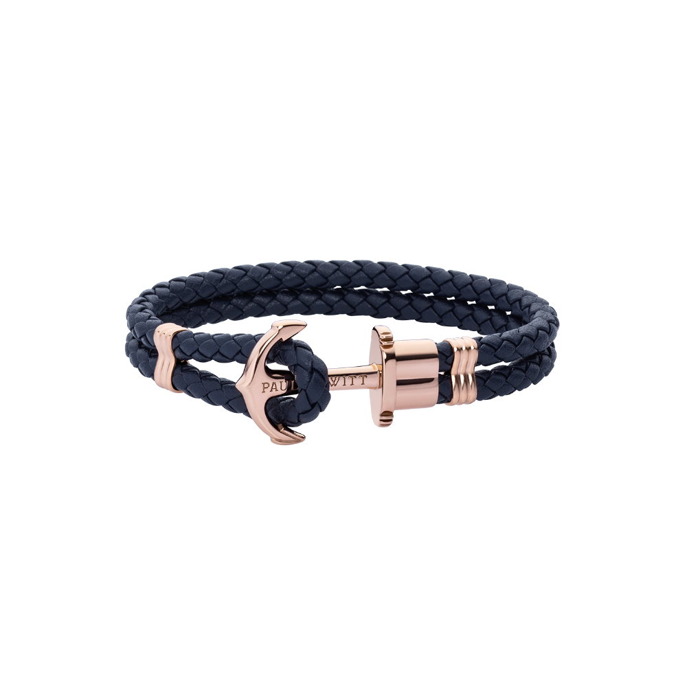 paul-hewitt-phrep-armband-ros-gold-leder-marineblau image 1