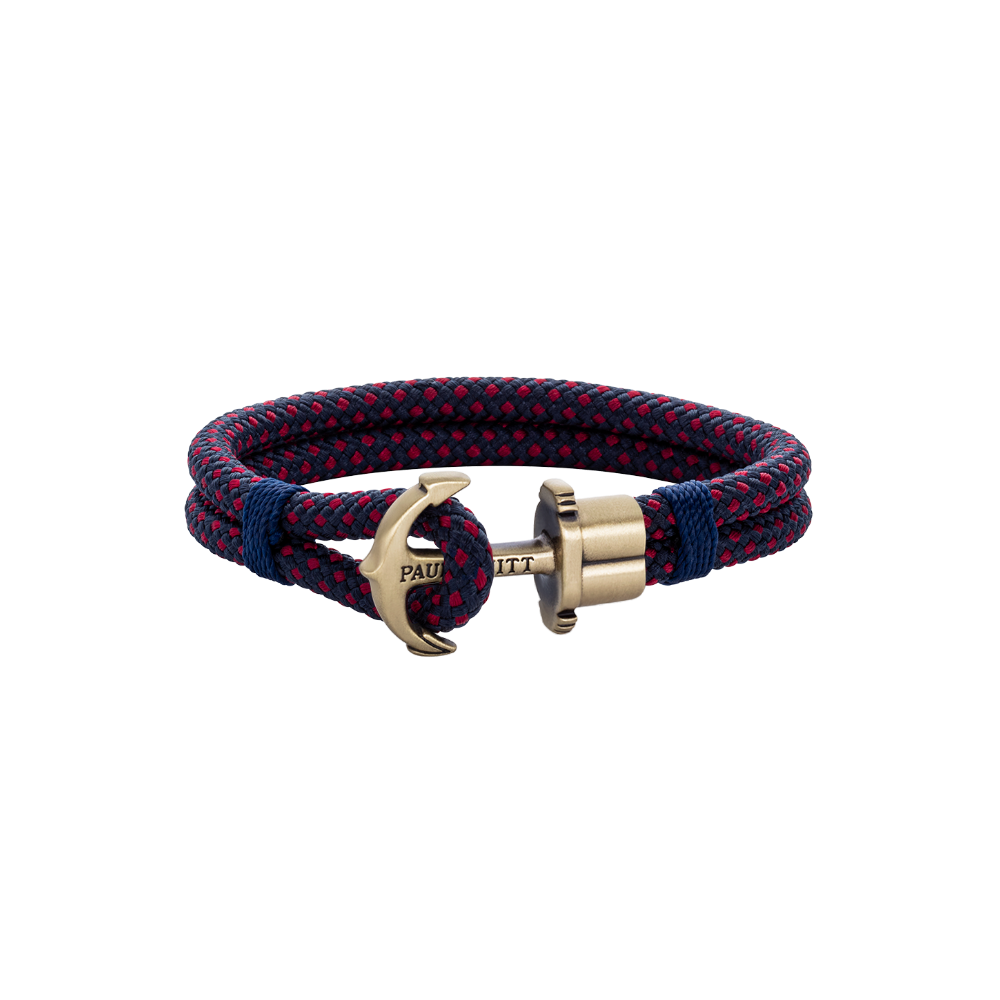 paul-hewitt-phrep-ankerarmband-messing-nylon-marineblau-rot-herren image 1