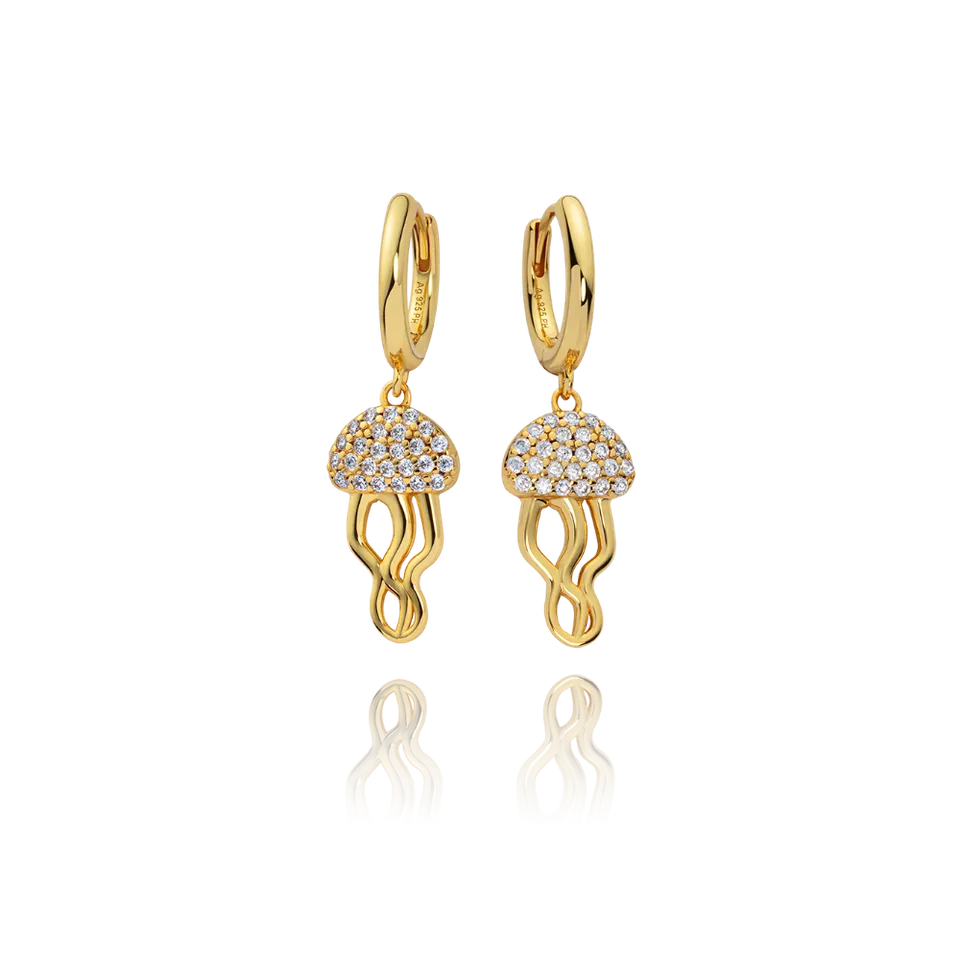 paul-hewitt-jellyfish-hoops-gold-vermeil-creolen-ohrringe-mit-zirkonia-damen image 1