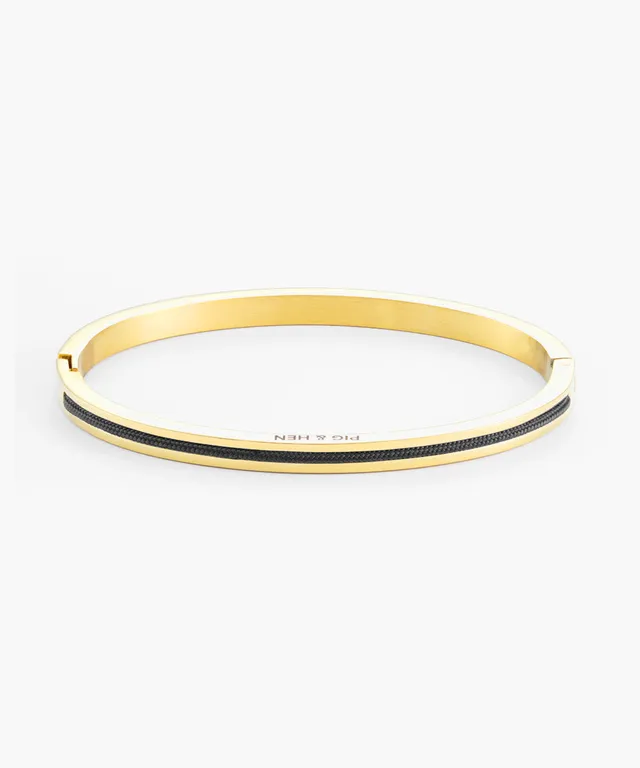 pig-hen-maya-lou-black-damen-bangle-gold image 1