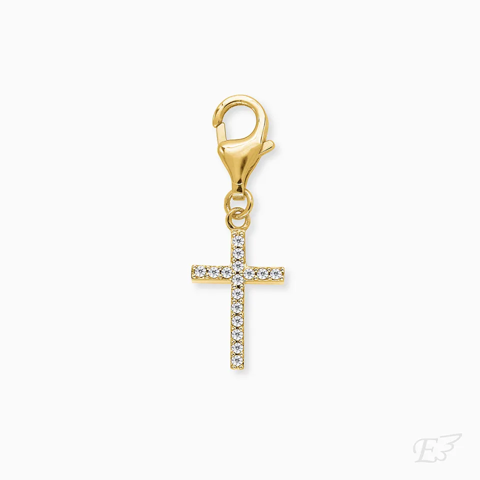 engelsrufer-charm-925er-silber-kreuz-gold-mit-zirkonia image 1