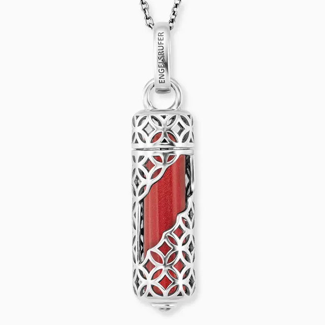 engelsrufer-powerful-stone-halskette-925er-silber-roter-jaspis-gr-e-m image 1