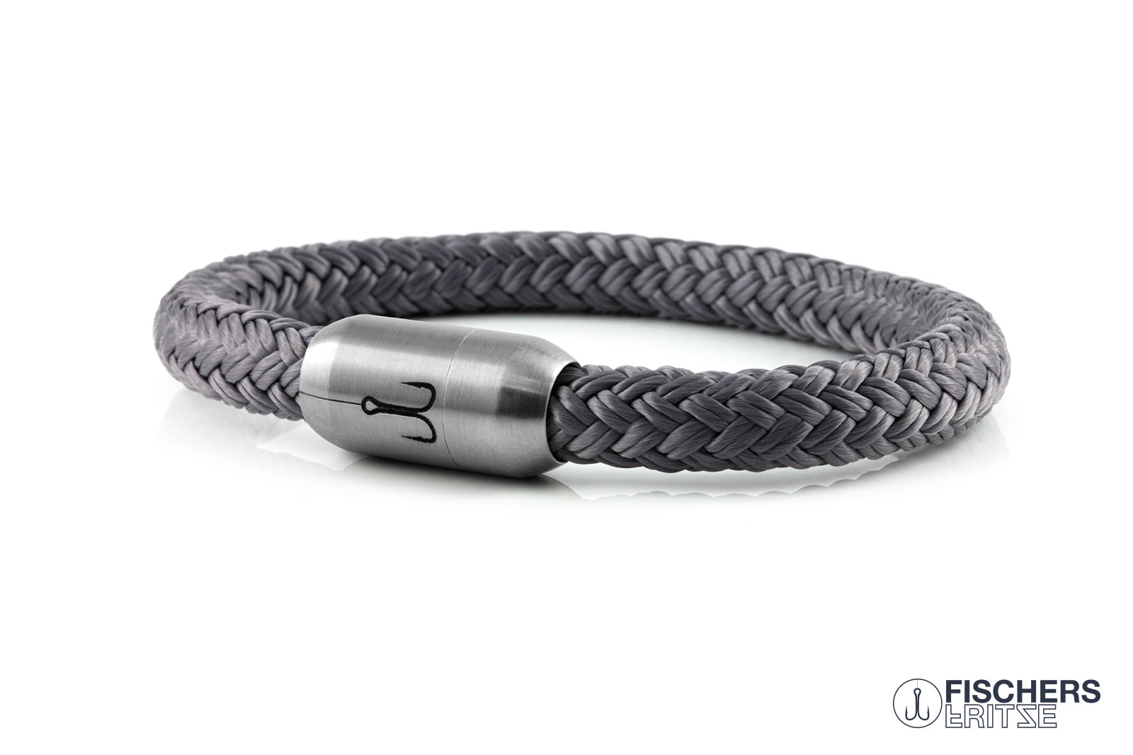 fischers-fritze-makrele-walter-segeltau-armband-grau-8mm image 1