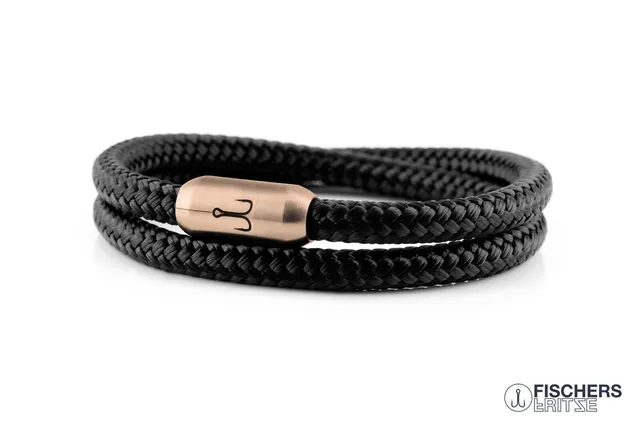fischers-fritze-k-nigsgarnele-gabriel-segeltau-armband-schwarz image 1