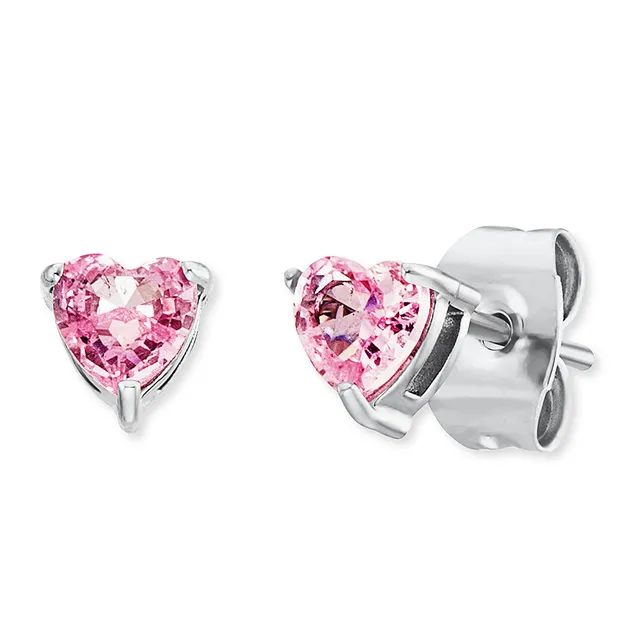 engelsrufer-herzengel-kinder-ohrstecker-edelstahl-herz-rosa-zirkonia image 1