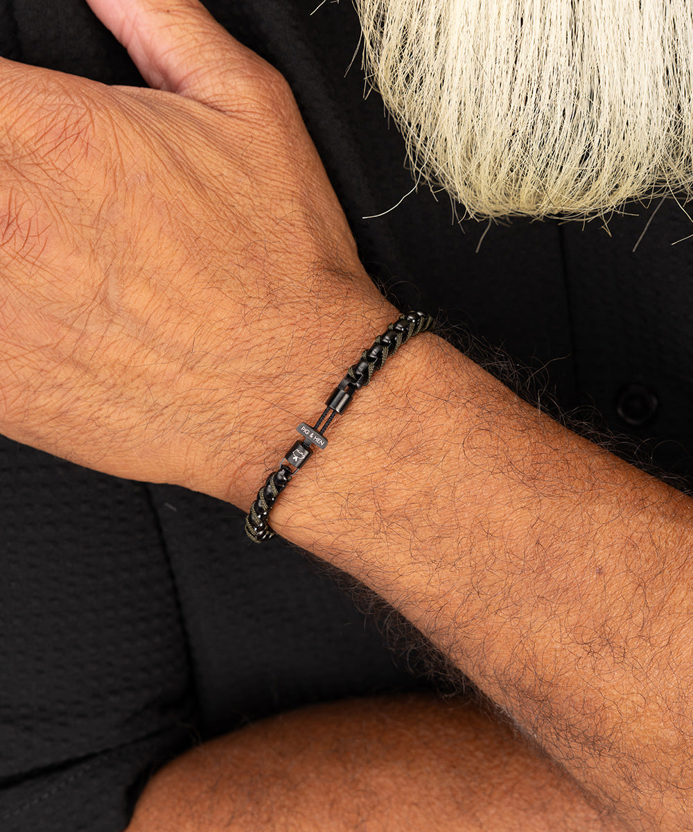 pig-hen-catena-venetian-army-black-herrenarmband-edelstahl image 2