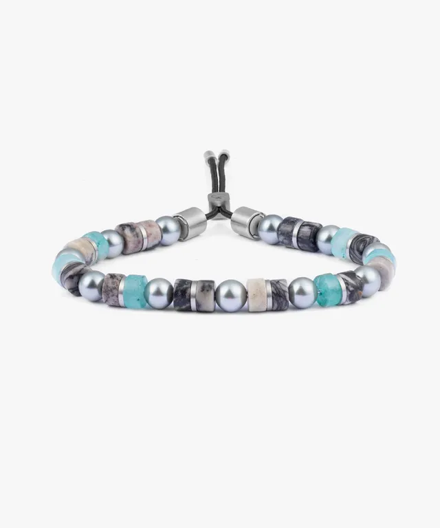 pig-hen-brontide-6mm-armband-verstellbar-hakodate-silber-blau image 1