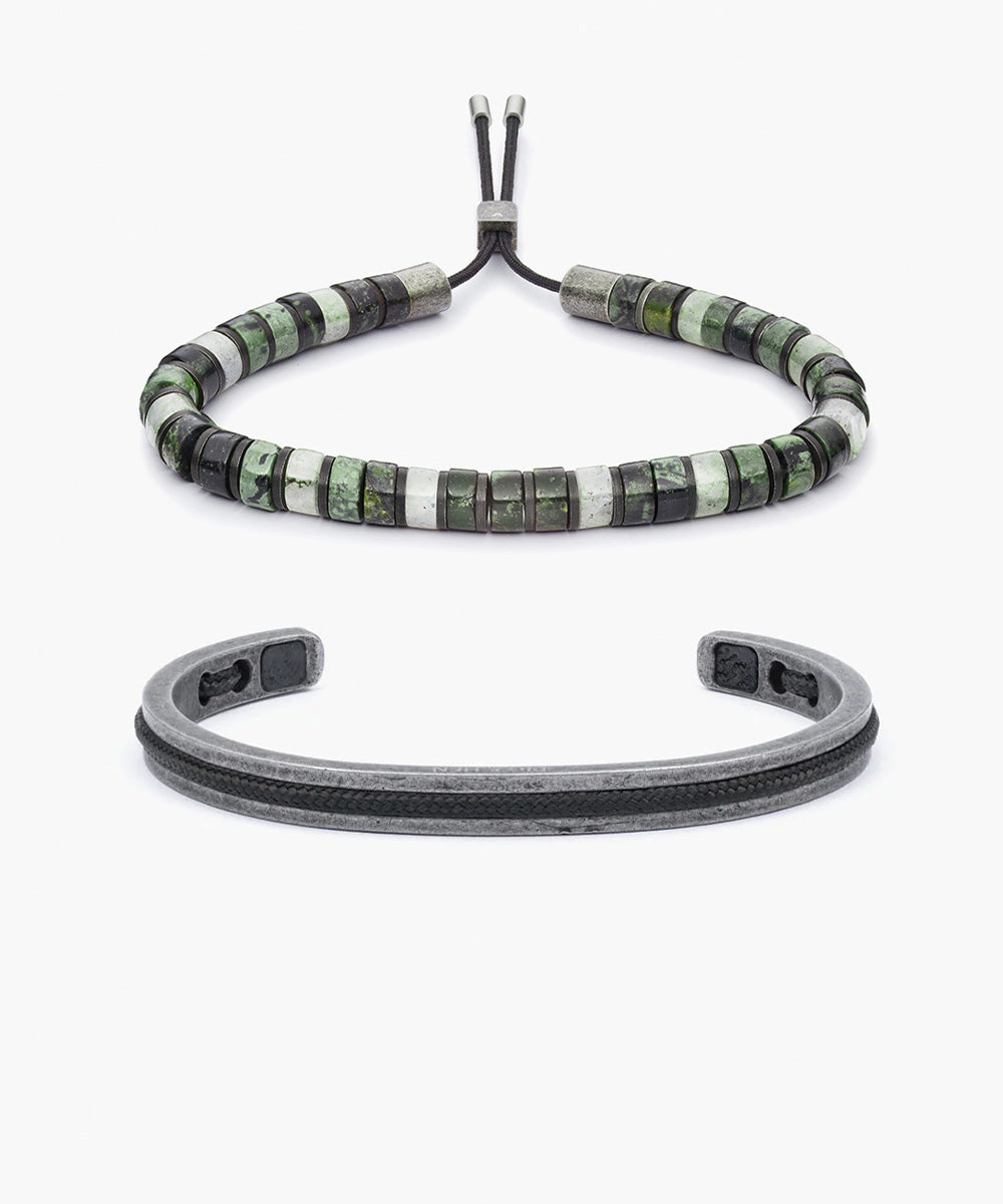pig-hen-brontide-6mm-aspen-navarch-6mm-army-set-vintage-herren-armband-set image 1