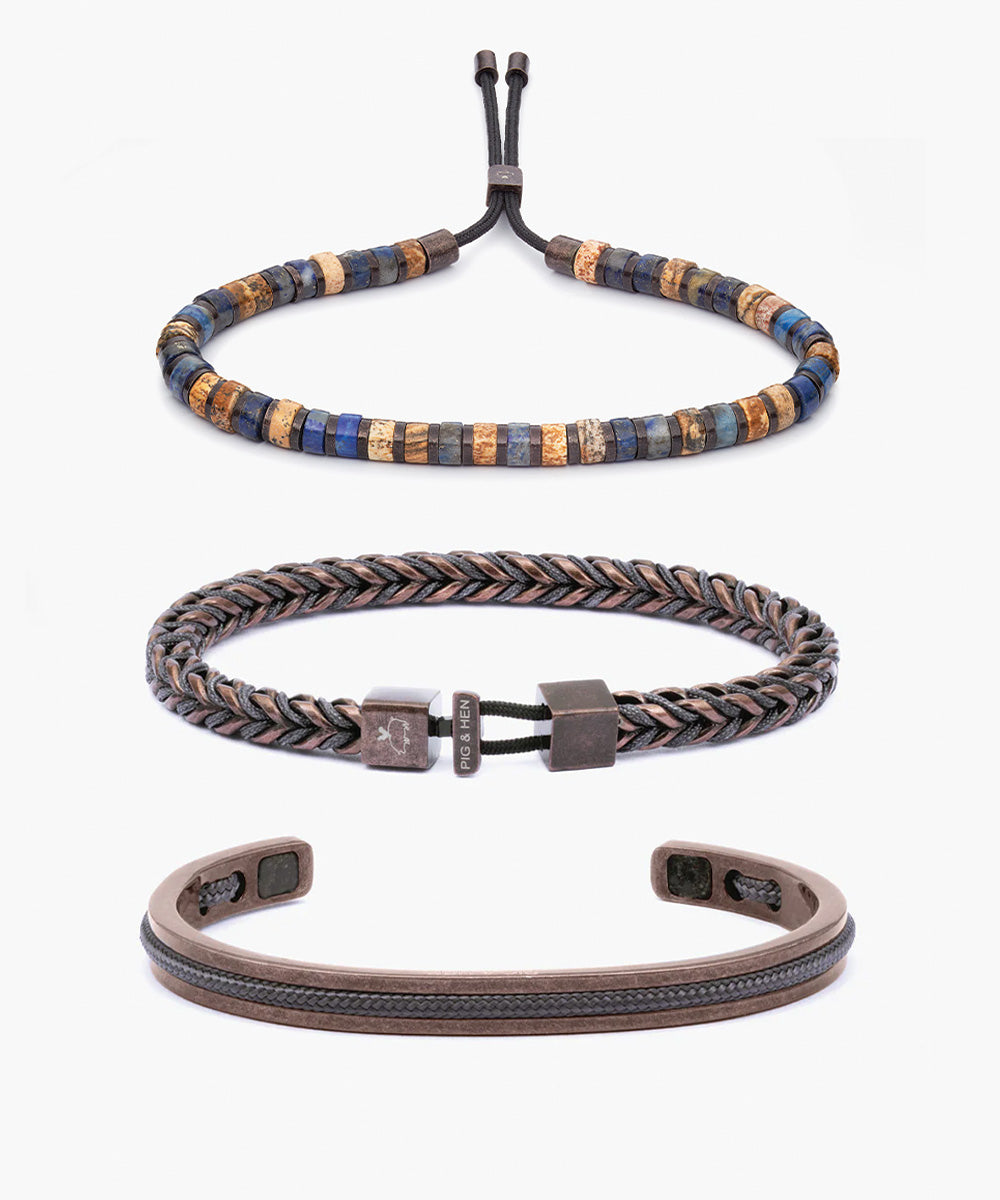 pig-hen-armband-set-catena-foxtail-slate-gray-brontide-nagano-navarch-herren image 1