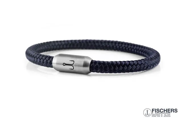 fischers-fritze-krabbe-henriette-segeltau-armband-marineblau-6-mm image 1