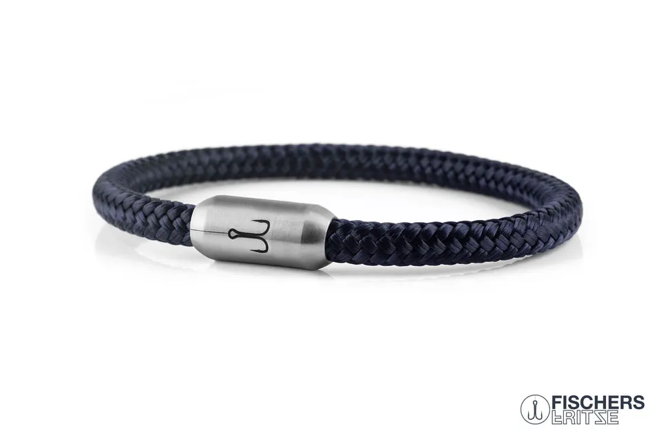 fischers-fritze-krabbe-henriette-segeltau-armband-marineblau-6-mm image 1