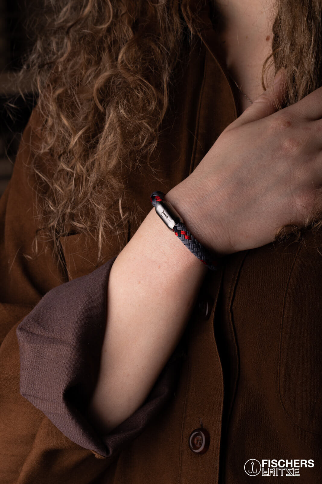 fischers-fritze-makrele-edgar-armband-grau-rot-marineblau image 5