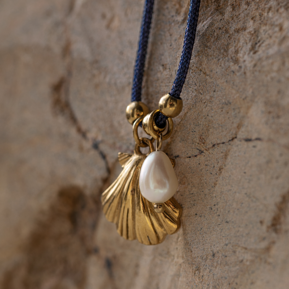paul-hewitt-scallop-blue-nylon-halskette-gold image 3