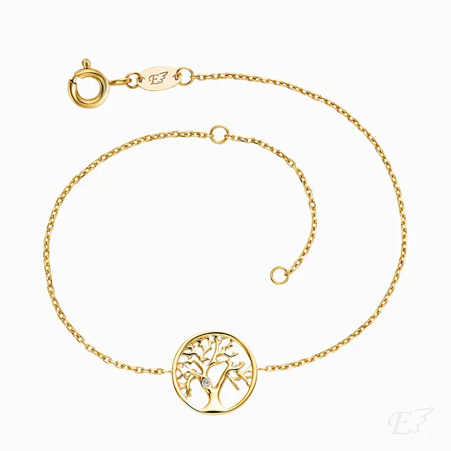 engelsrufer-diamond-collection-armband-375er-gelbgold-lebensbaum-mit-diamant image 1