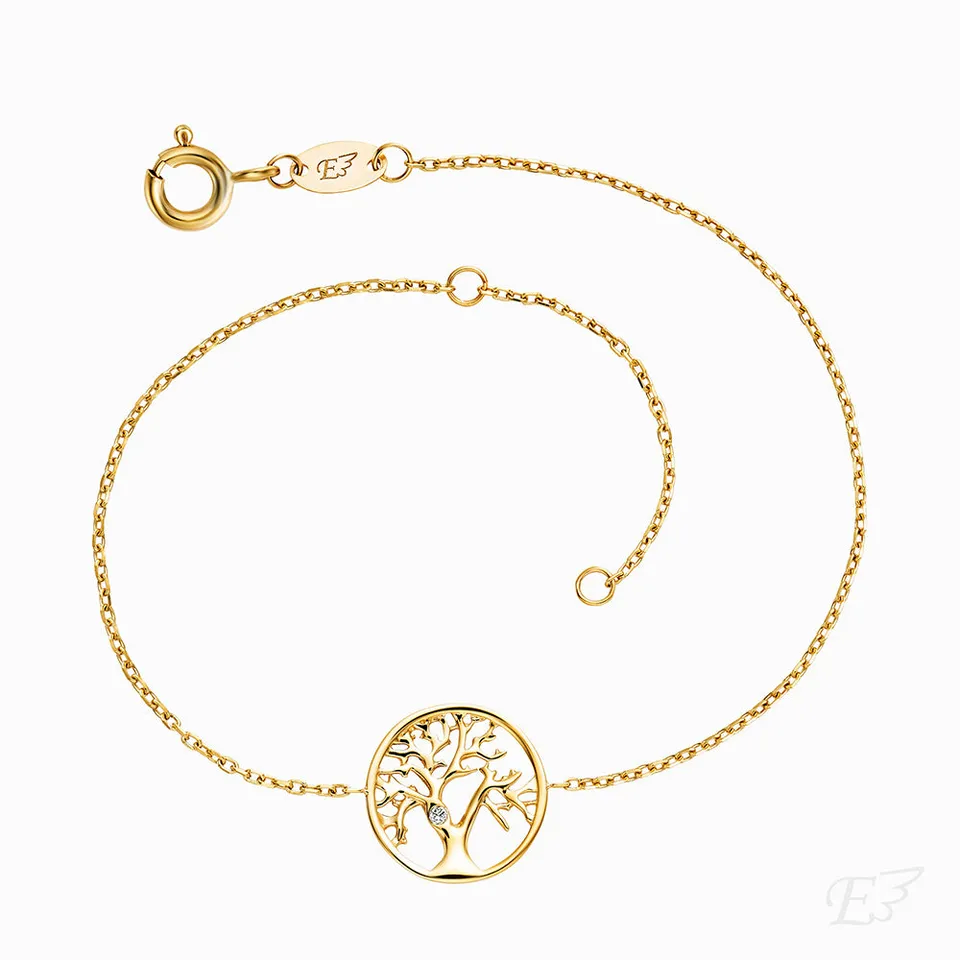 engelsrufer-diamond-collection-armband-375er-gelbgold-lebensbaum-mit-diamant image 1