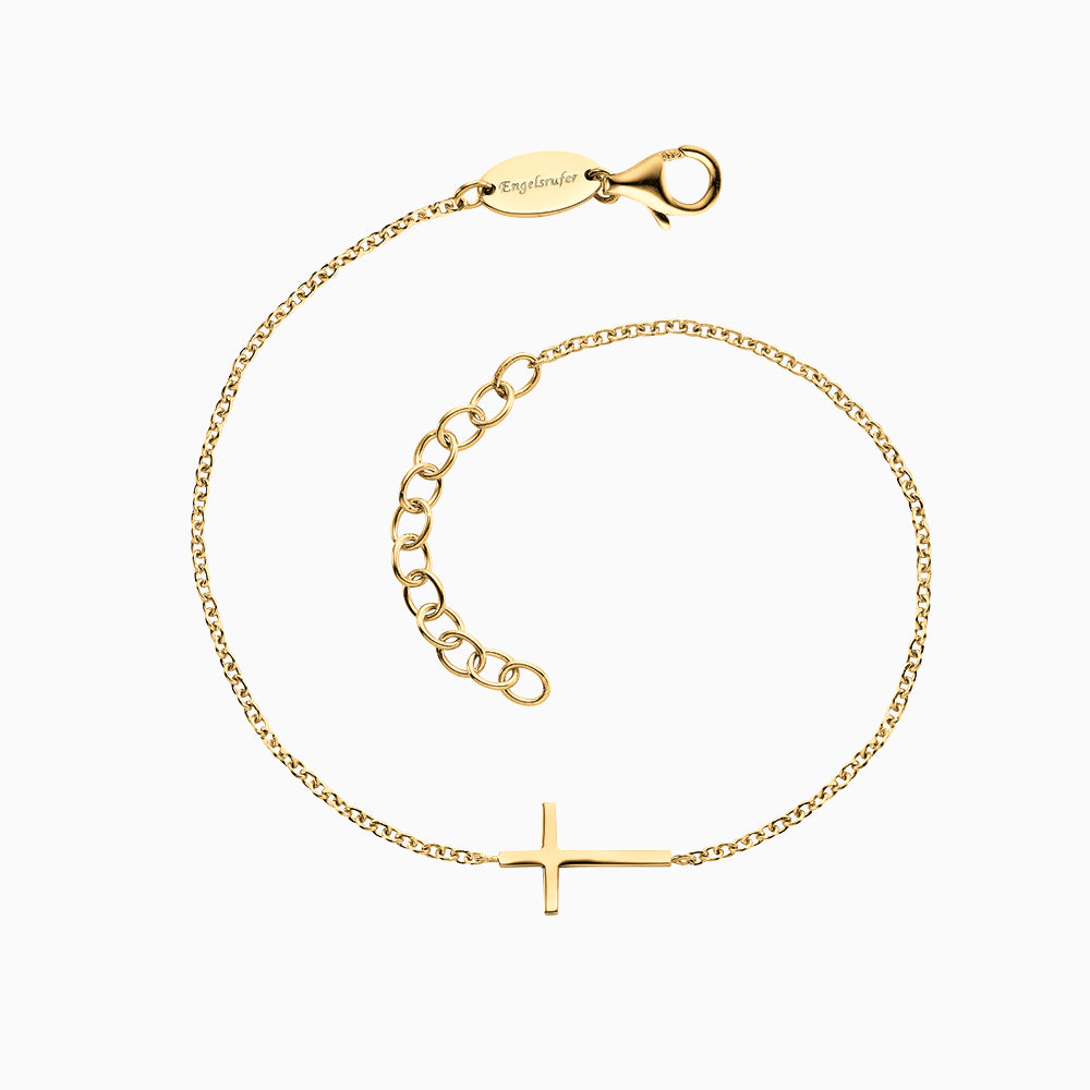 engelsrufer-armband-925er-silber-kreuz-gold image 1