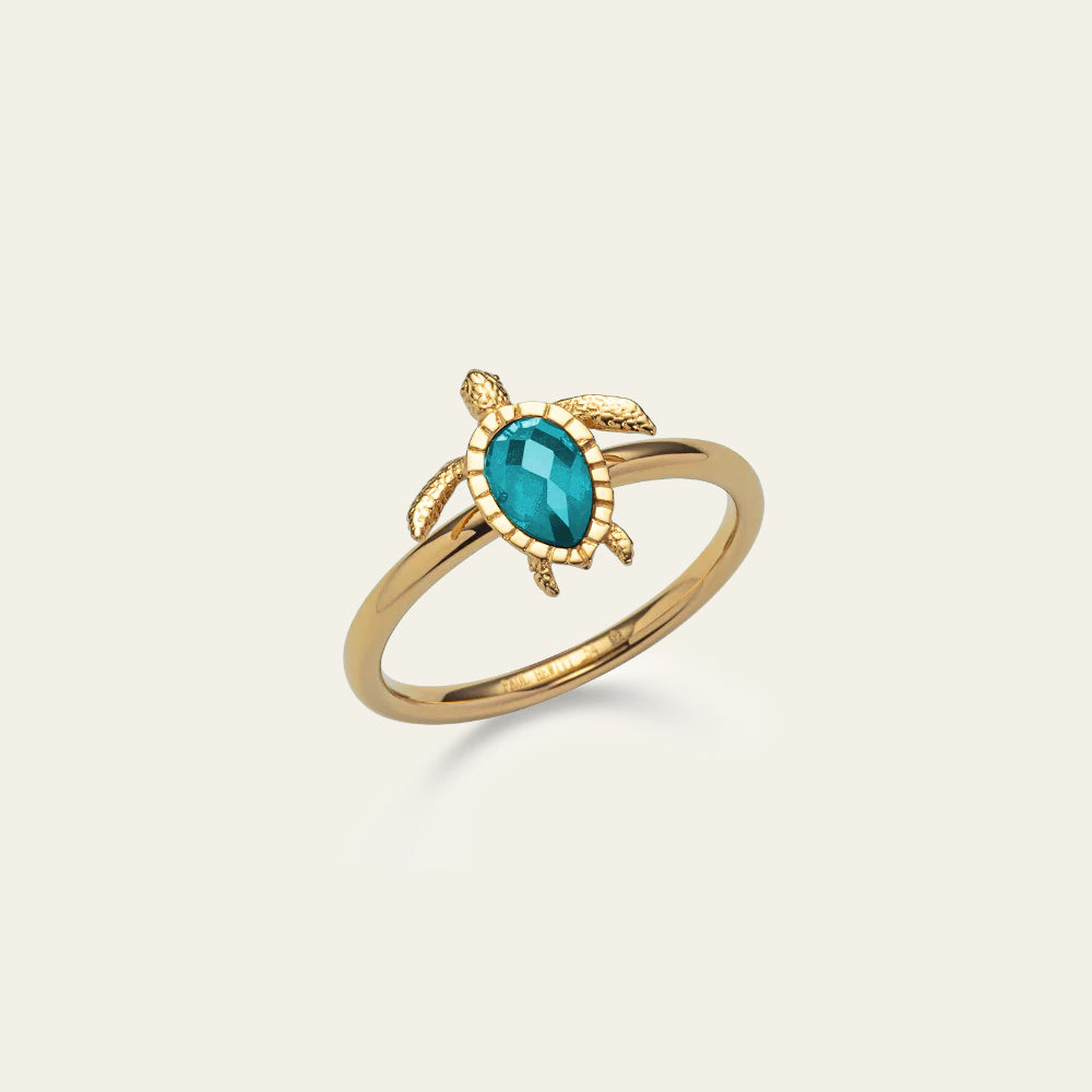 paul-hewitt-turtle-ring-aquamarine-gold-gl-cksbringer-ring image 1